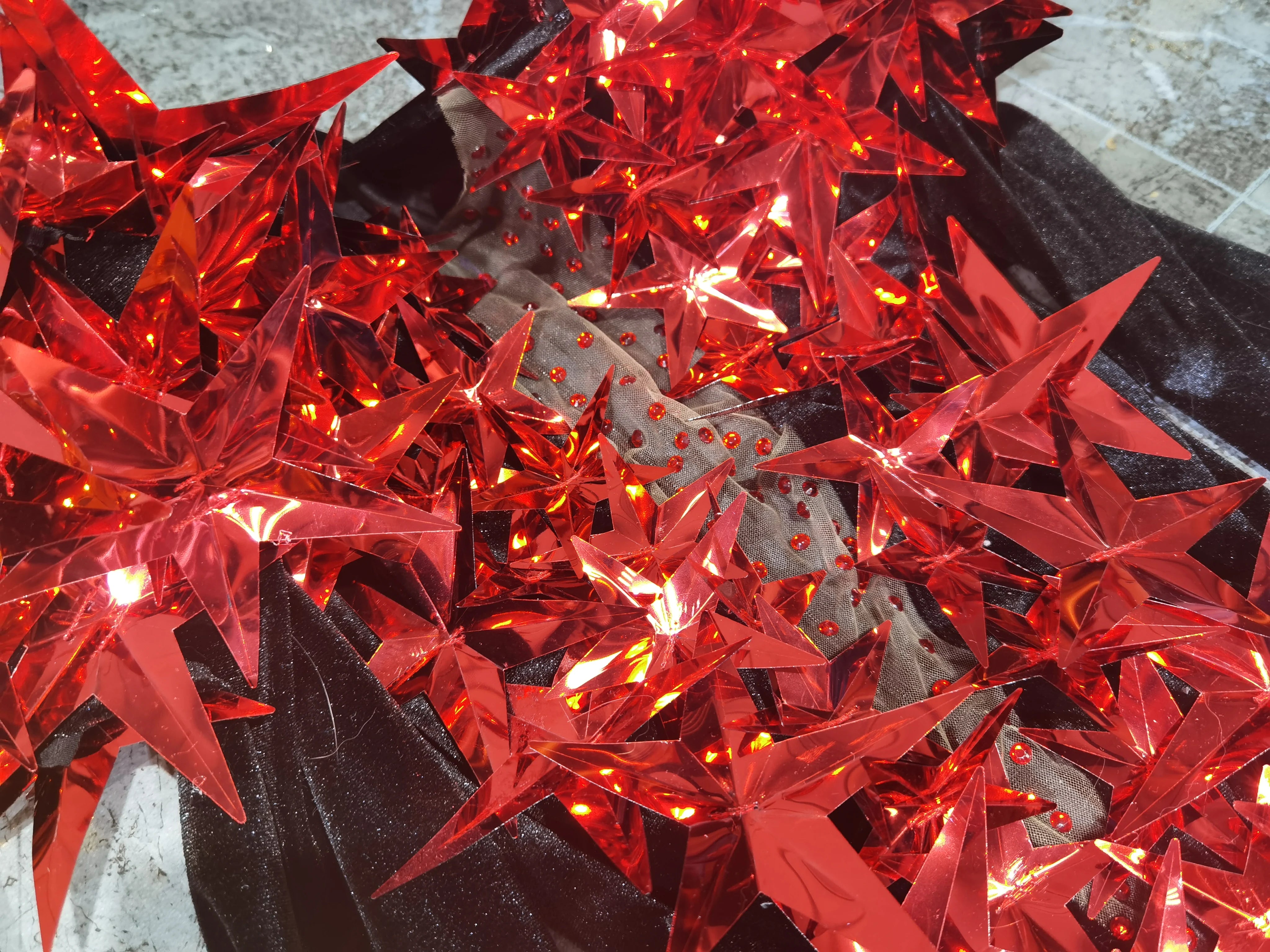 Heavily Embellished Star Bodysuit