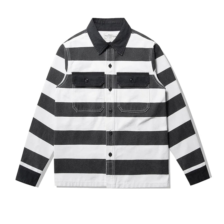 Monochrome Striped Canvas Jacket
