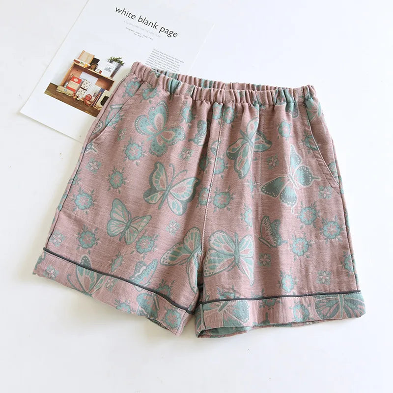 Vintage Style Cotton Woven Shorts - Festigal