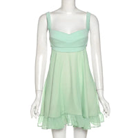 Mint Cut Out Ruffle Dress - Festigal