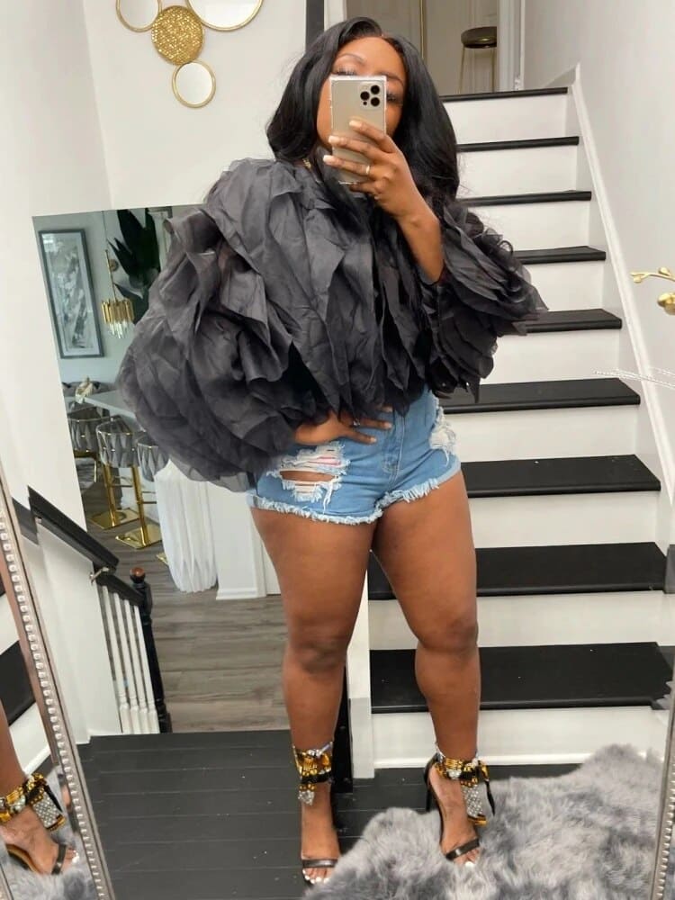 Exaggerated Chiffon Blouse - Festigal