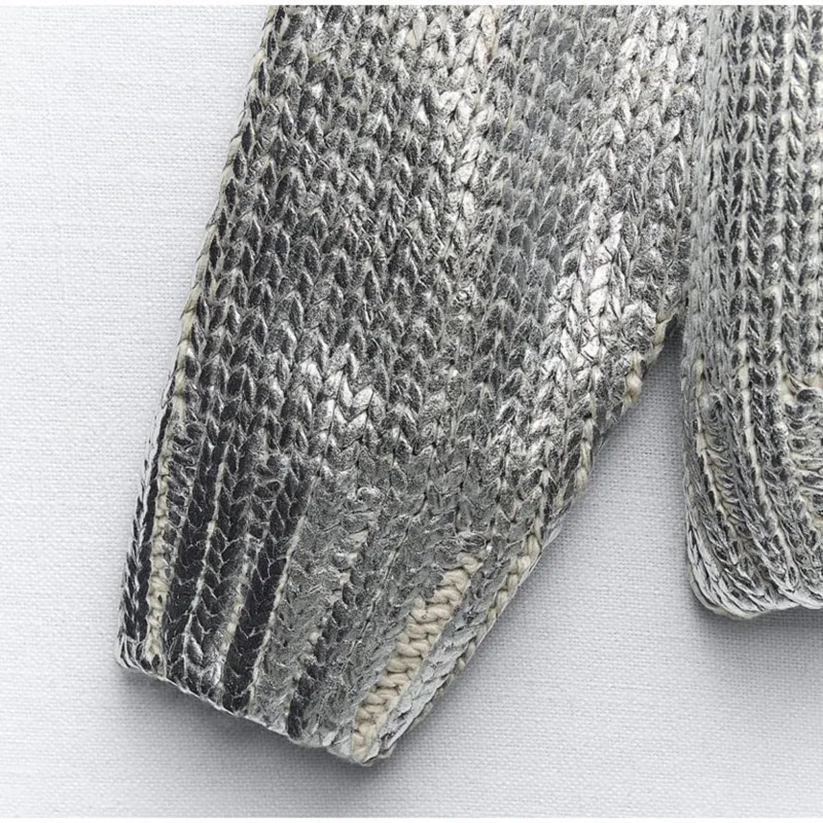 Futuristic Metallic Knitted Hoodie - Festigal