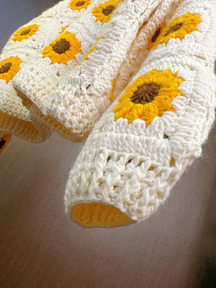 Crochet Sunflower Cardigan - Festigal