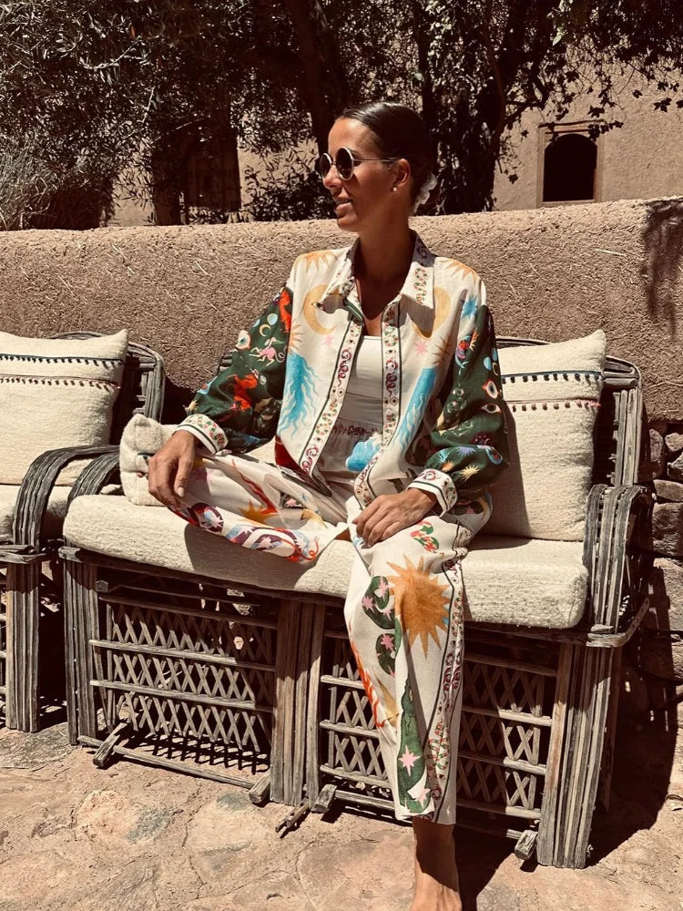 Celestial Animal Print Two Piece Co-ord - Festigal