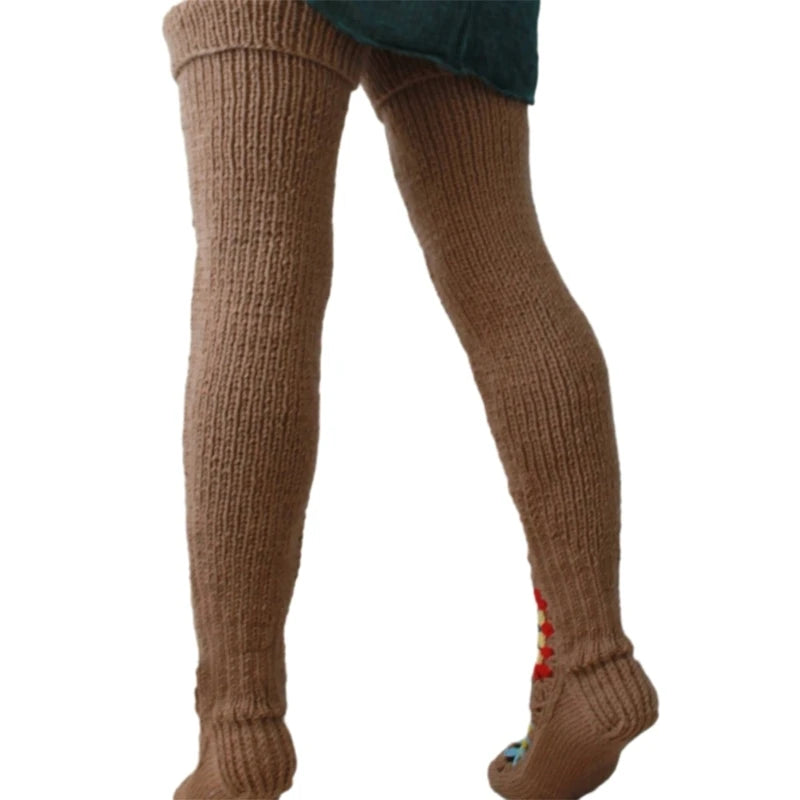 Granny Square Thigh High Socks - Festigal