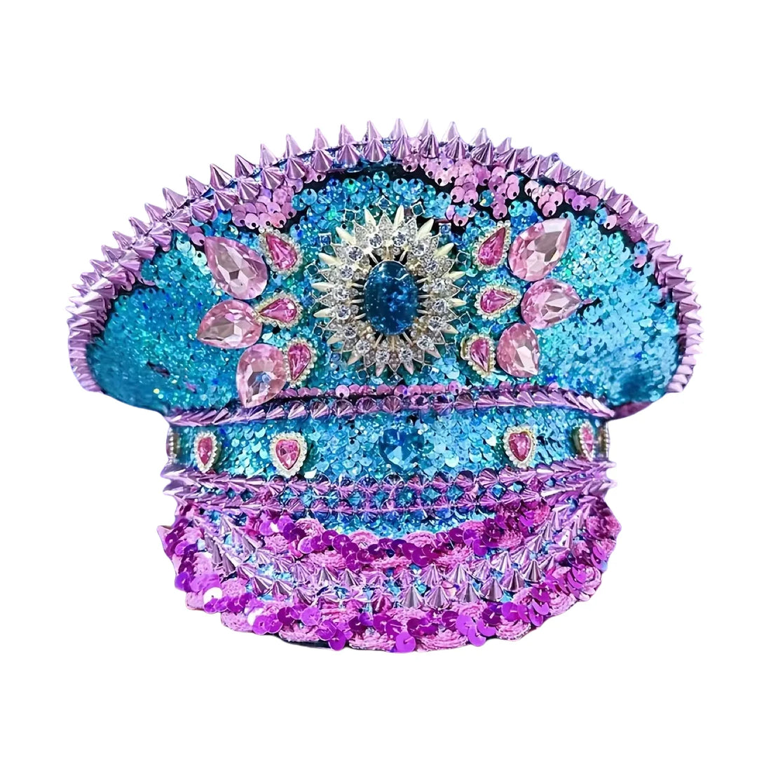 Rhinestone Spiked Steampunk Hat - Festigal