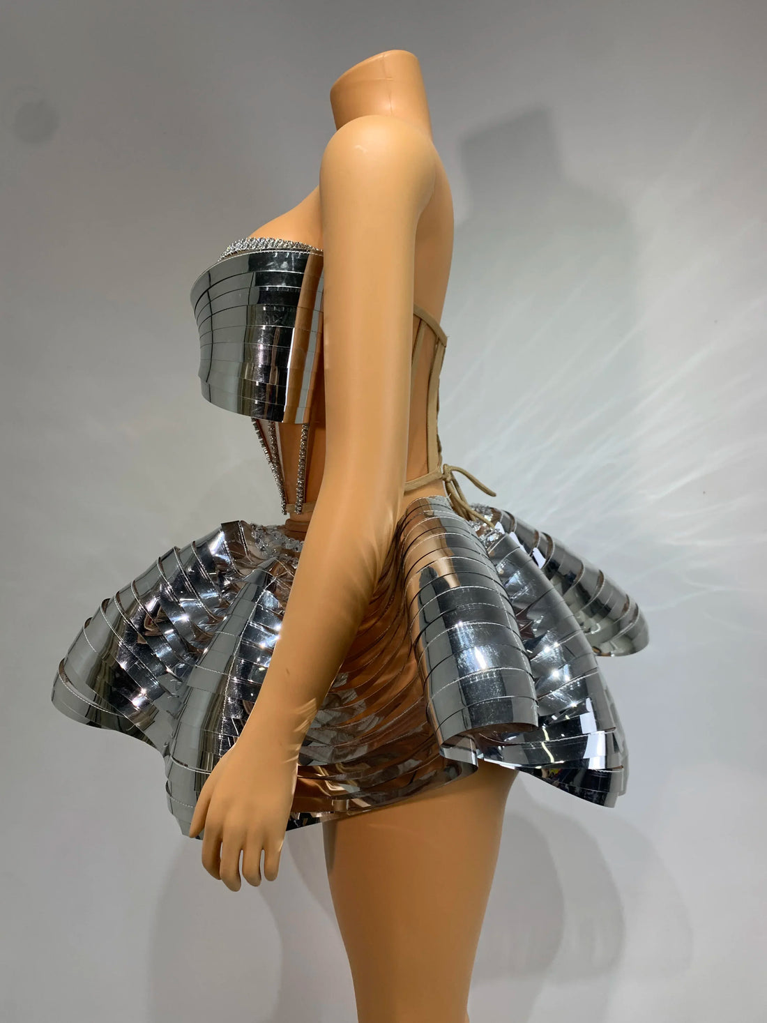 Futuristic Wave A-Line Dress