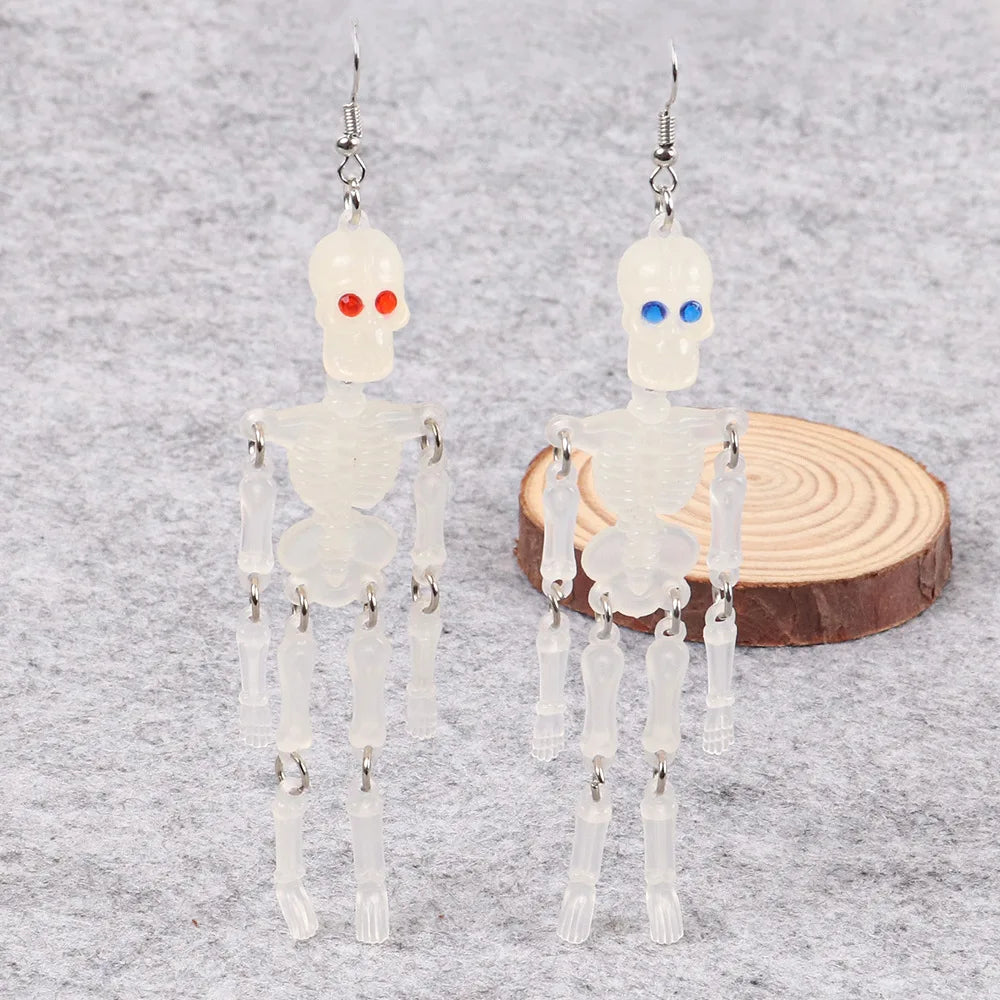 Skeleton Glow In The Dark Earrings - Festigal