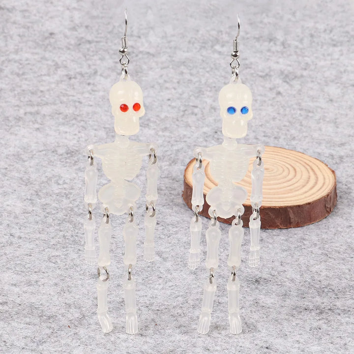 Skeleton Glow In The Dark Earrings - Festigal