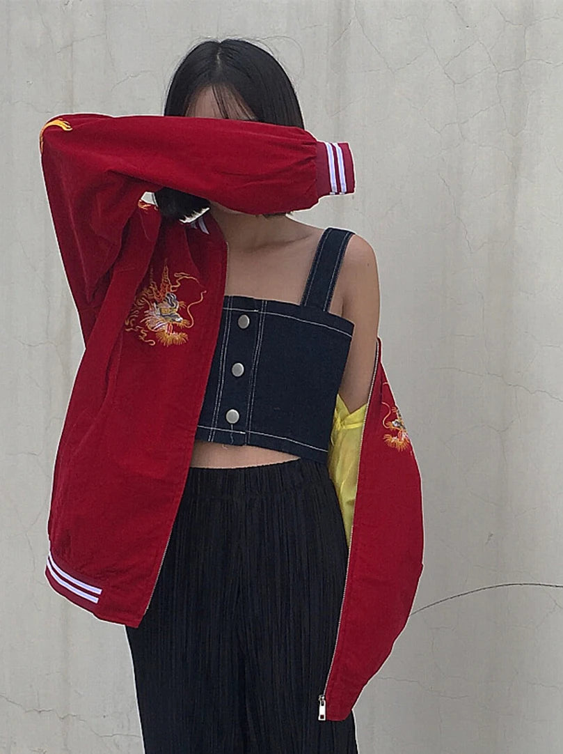 Men's Embroidered Japanese Dragon Jacket - Festigal