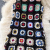 Crochet Granny Square Tassel Dress - Festigal