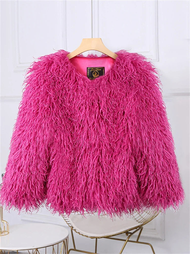 Shaggy Faux Fur Jacket - Festigal