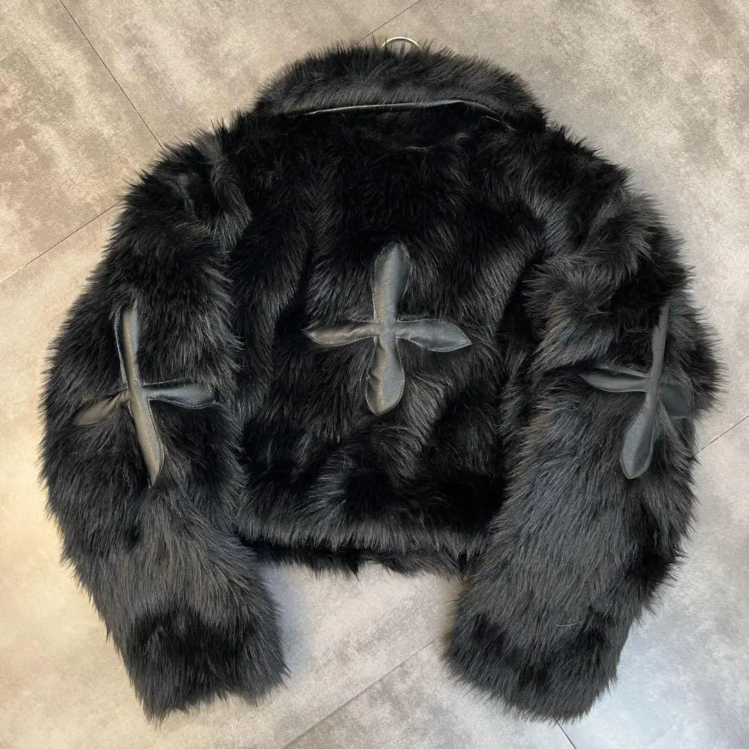 Faux Fur Cross Coat - Festigal