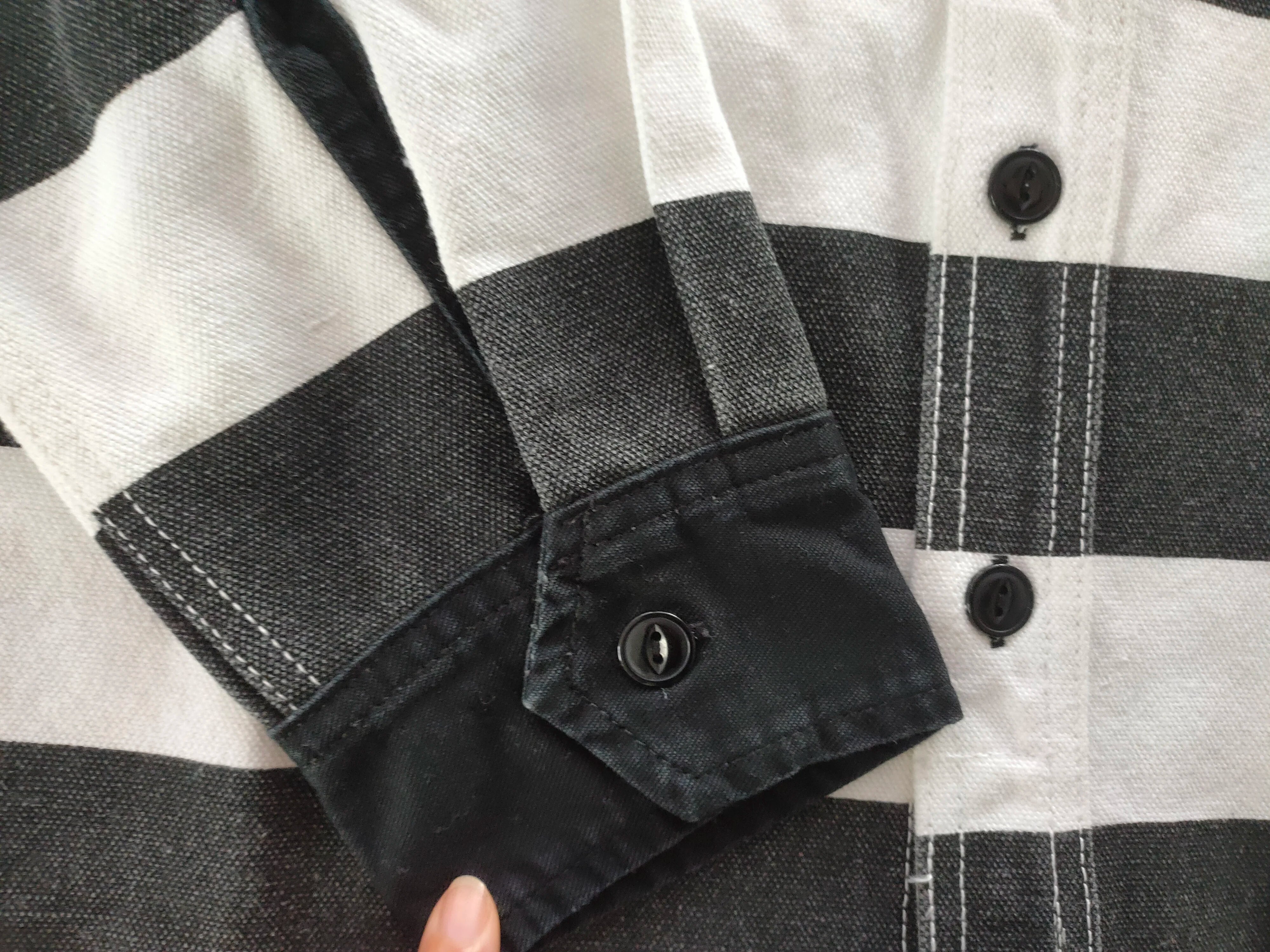 Monochrome Striped Canvas Jacket