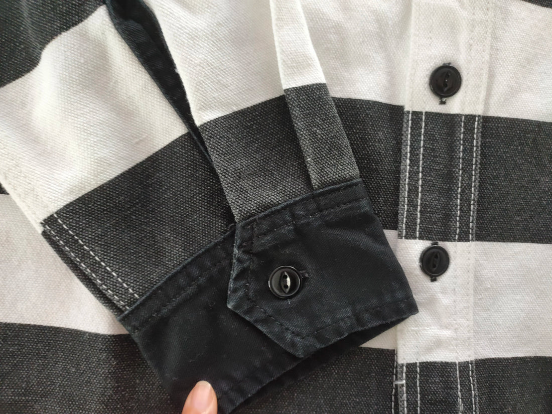 Monochrome Striped Canvas Jacket