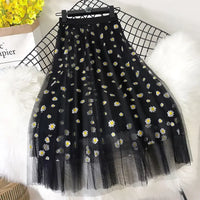 Daisy Mesh Midi Skirt - Festigal