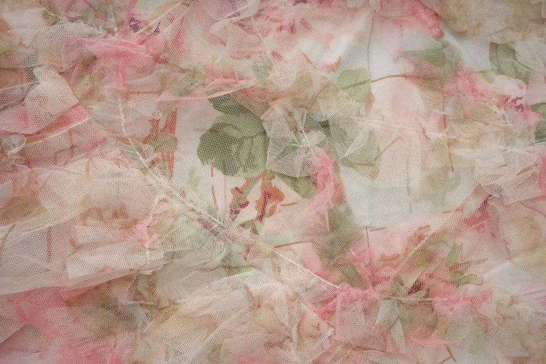 Floral Ruffled Embroidered Maxi Dress