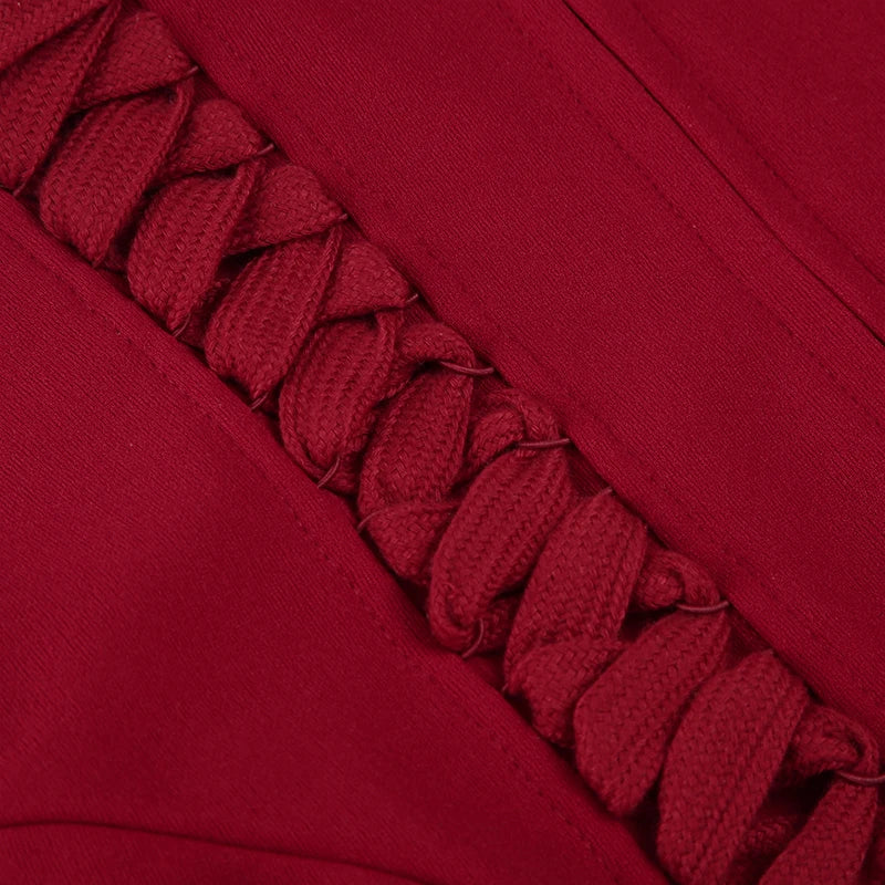 Lace Up V Neck Bandage Top - Festigal