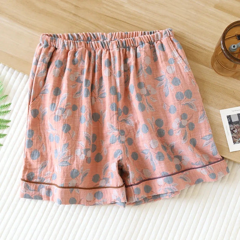 Vintage Style Cotton Woven Shorts - Festigal