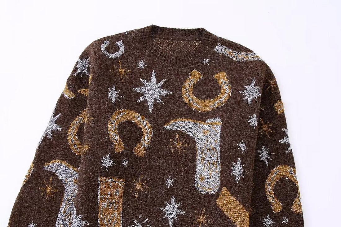 Cowgirl Metallic Knit Jumper - Festigal