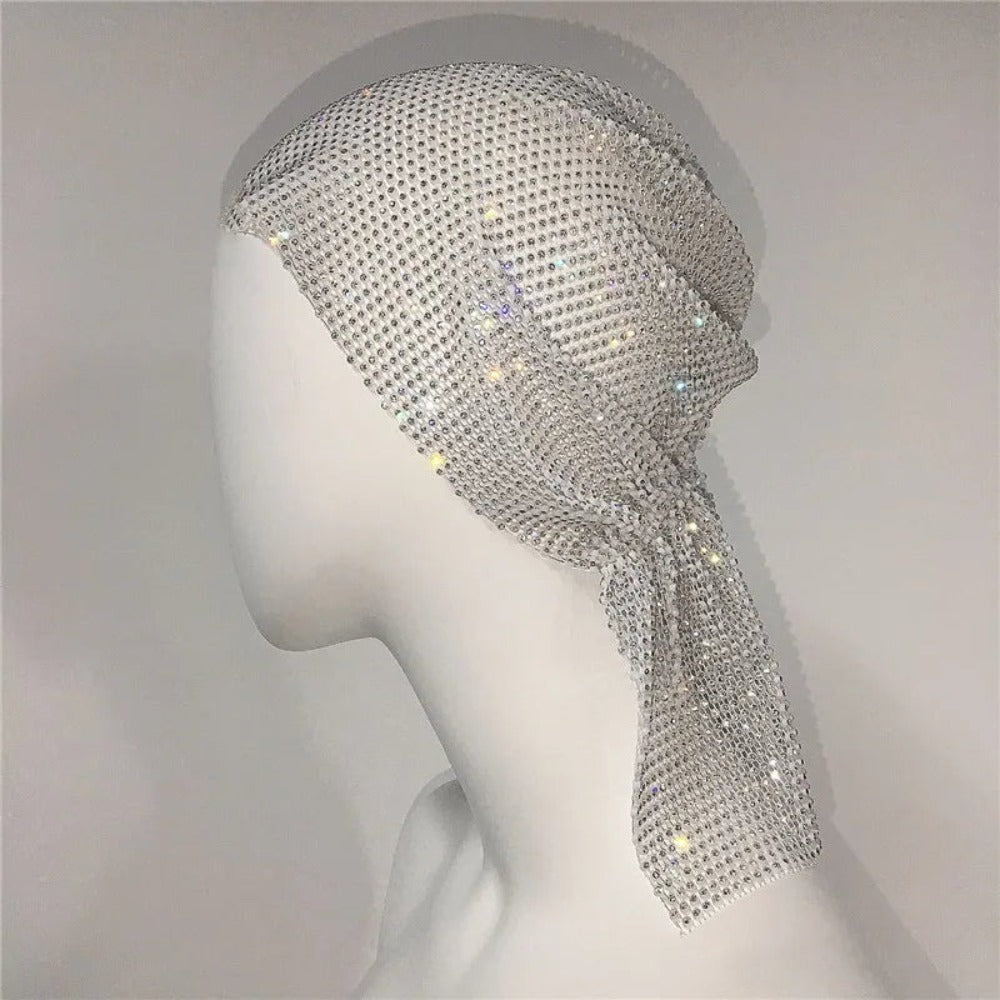 Rihanna Style Rhinestone Bandana - Festigal