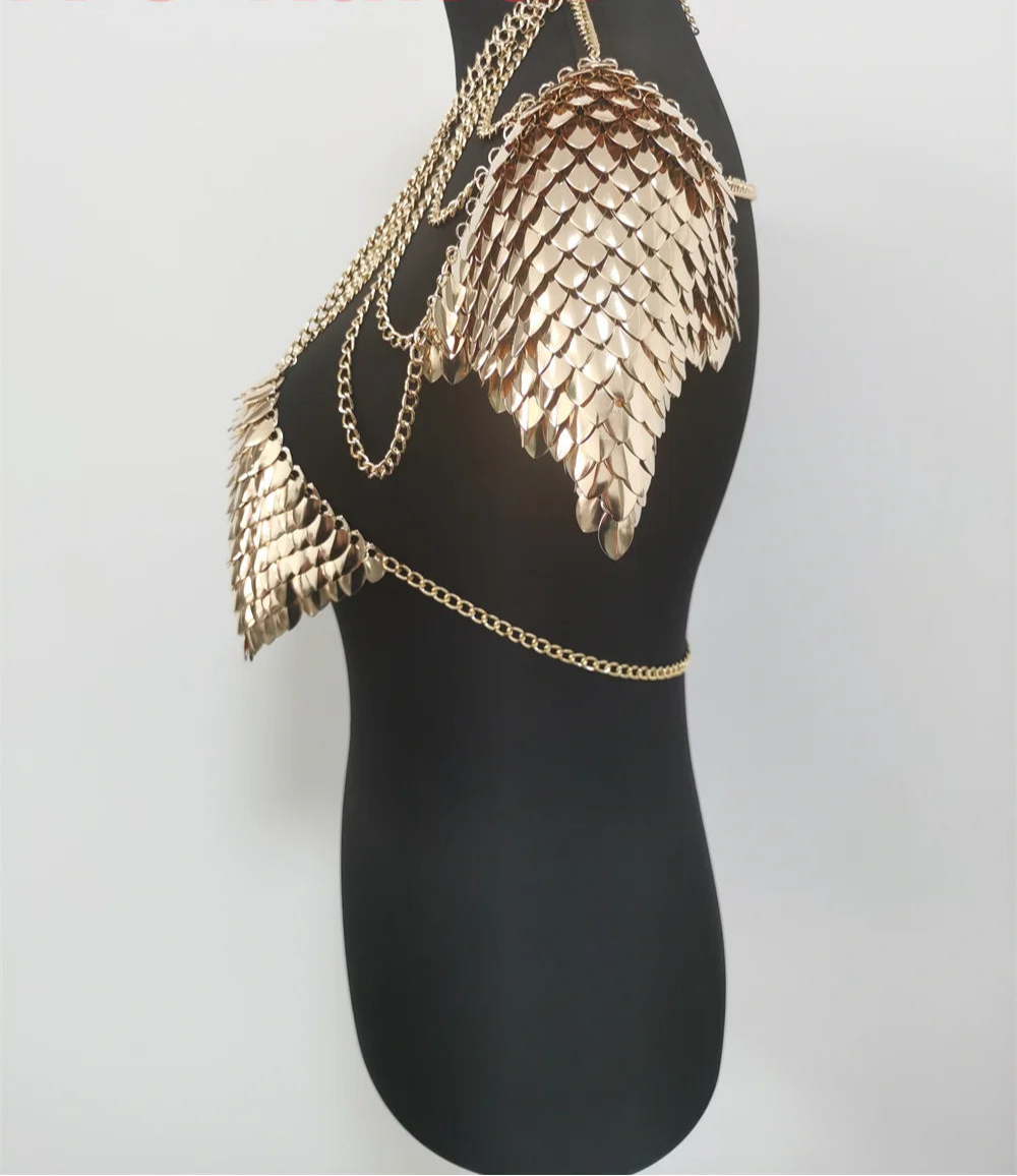 Mermaid Scale Chain Bra - Festigal