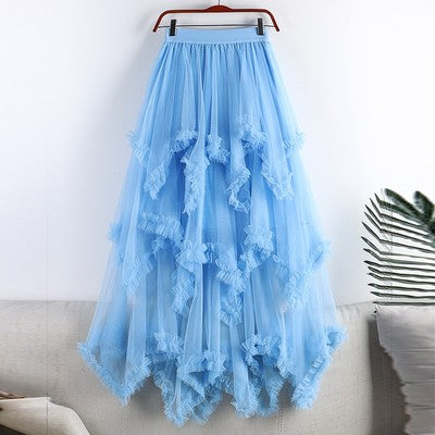 Gauze Asymmetrical Midi Skirt - Festigal