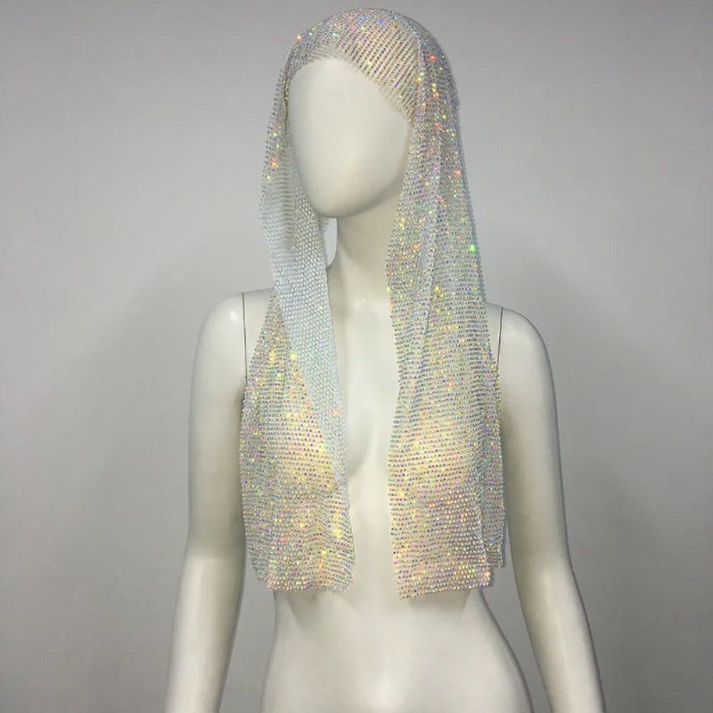 Rihanna Style Rhinestone Bandana - Festigal