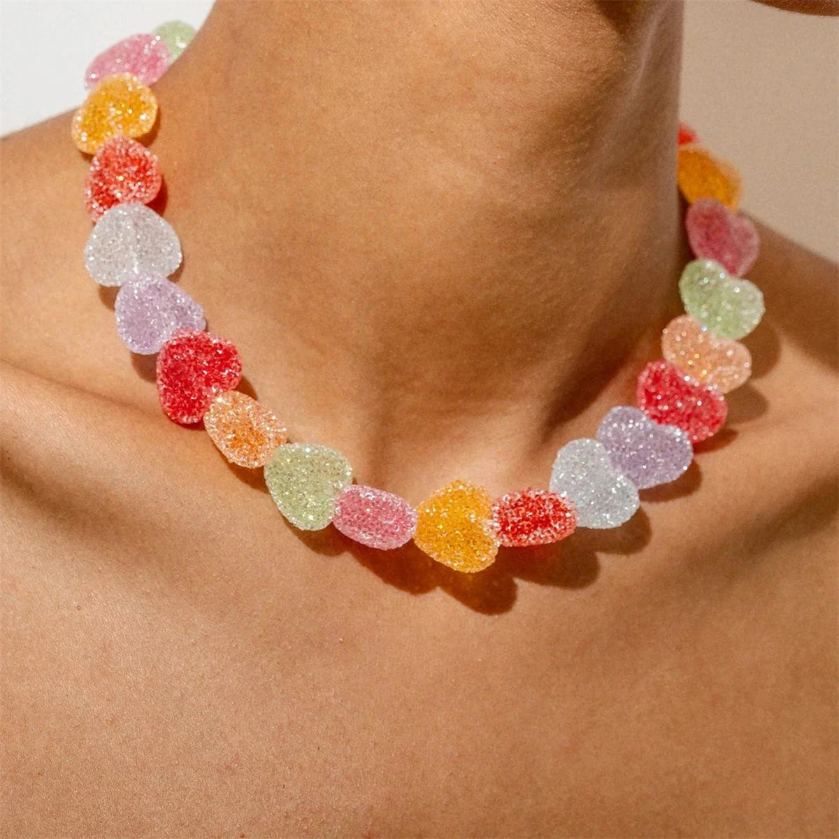 Fruit Pastille Candy Heart Necklace - Festigal