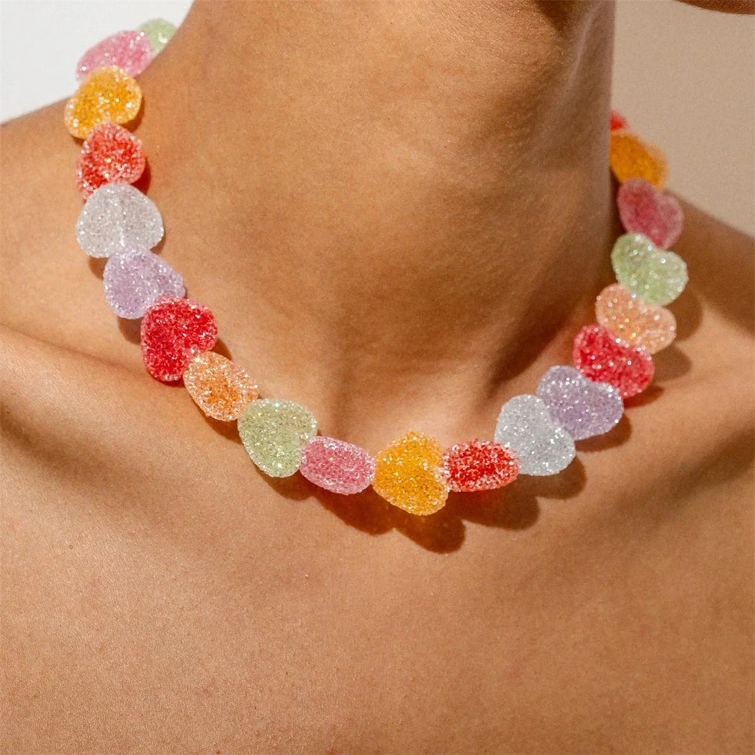 Fruit Pastille Candy Heart Necklace - Festigal