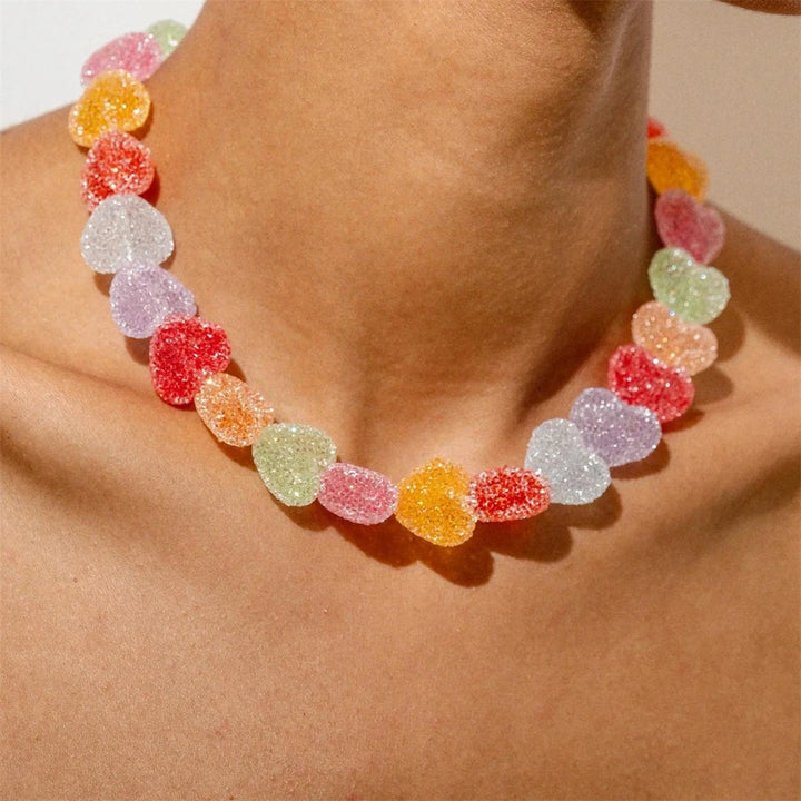 Fruit Pastille Candy Heart Necklace - Festigal