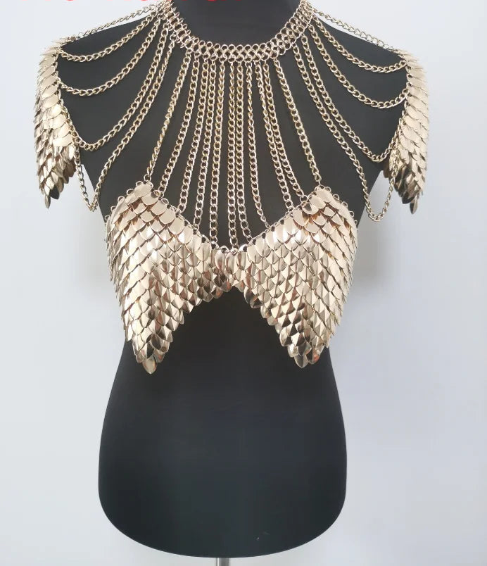 Mermaid Scale Chain Bra - Festigal