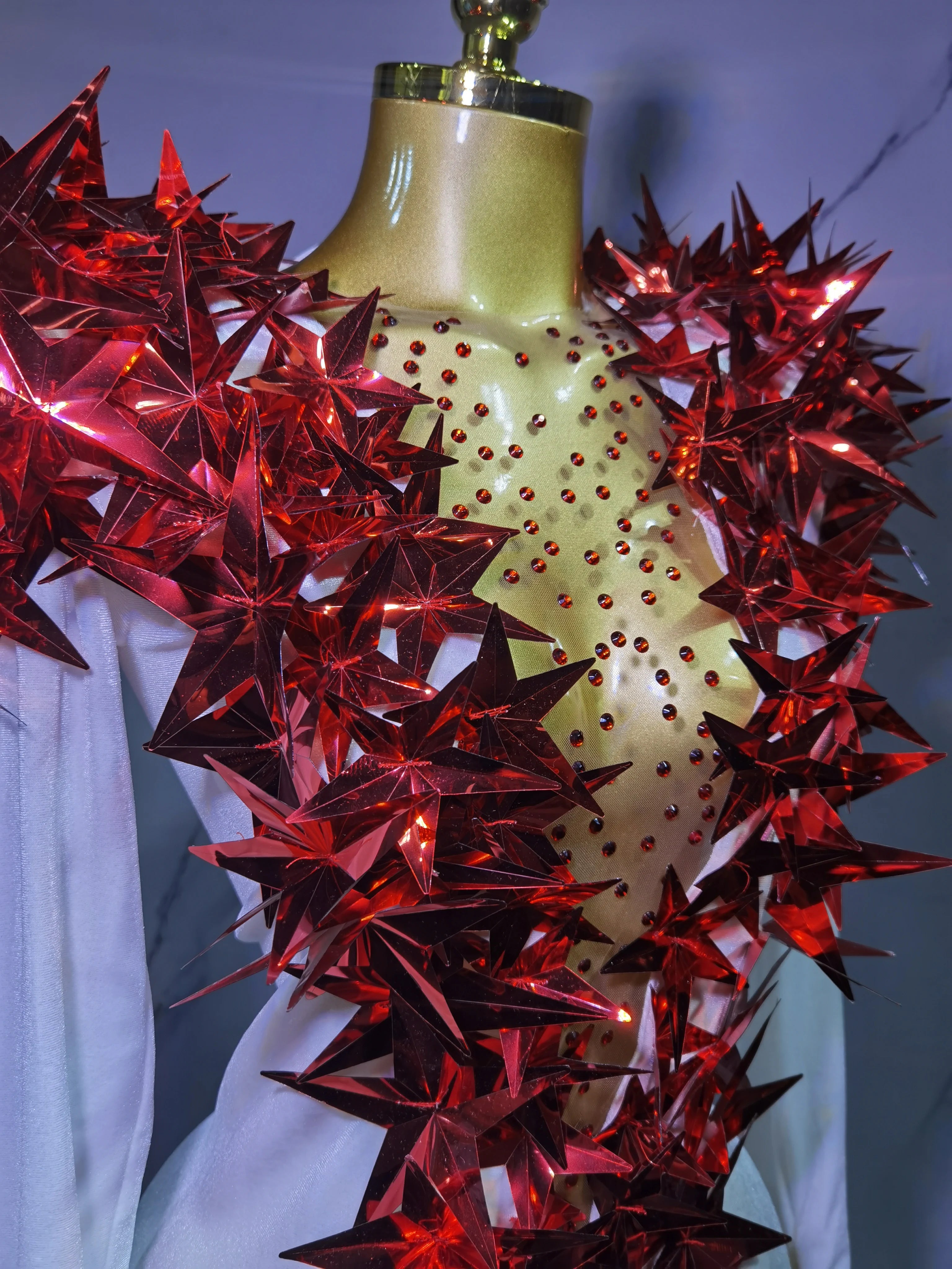 Heavily Embellished Star Bodysuit