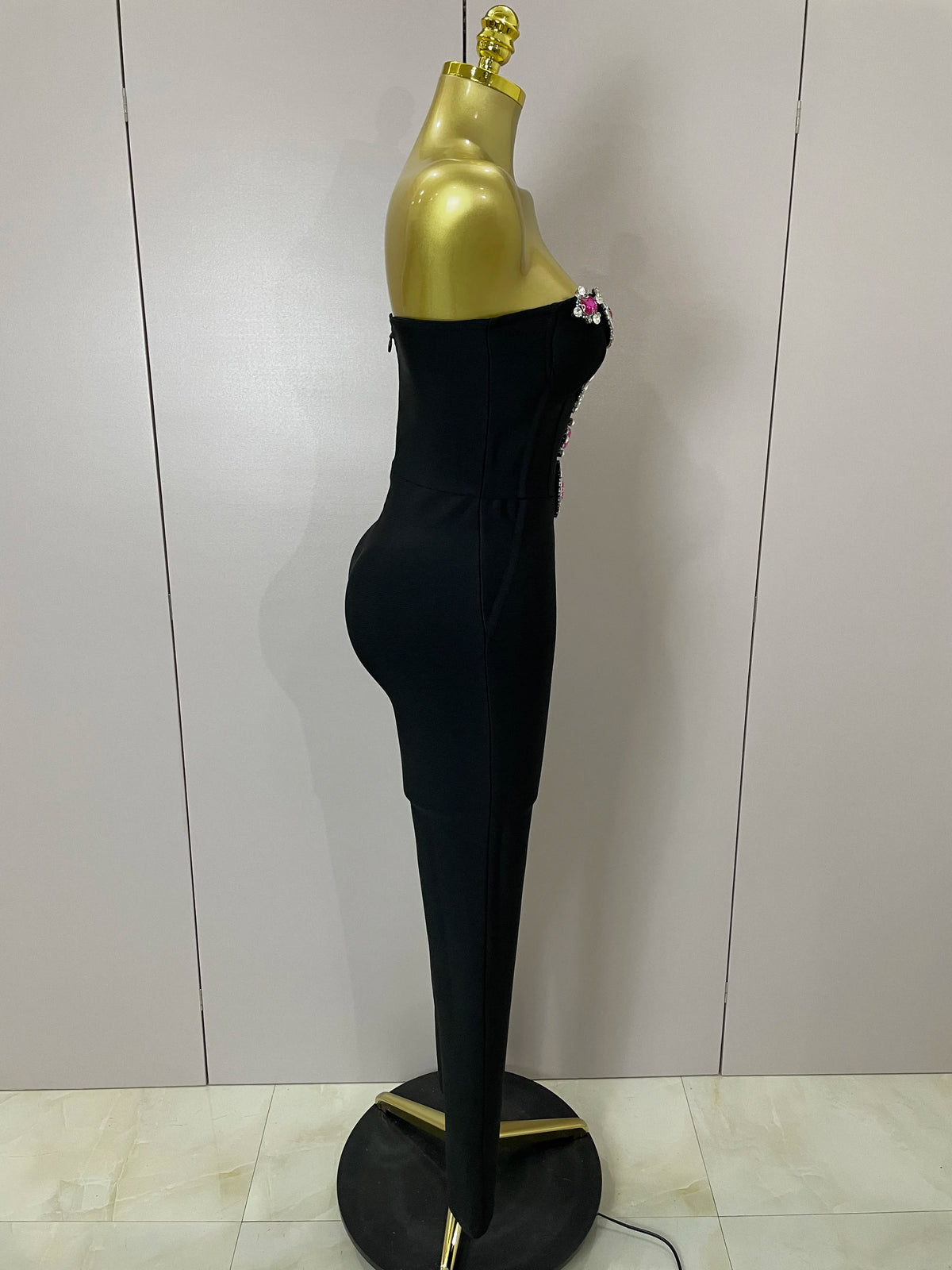 Rhinestone Bustier Bodysuit - Festigal