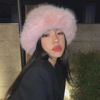 Faux Fur Bucket Hats - Festigal