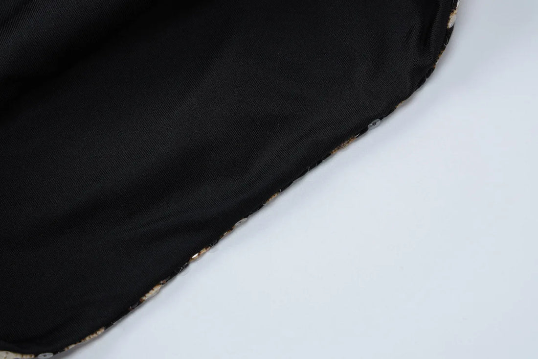 Leopard Print Sequin Hot Pants - Festigal