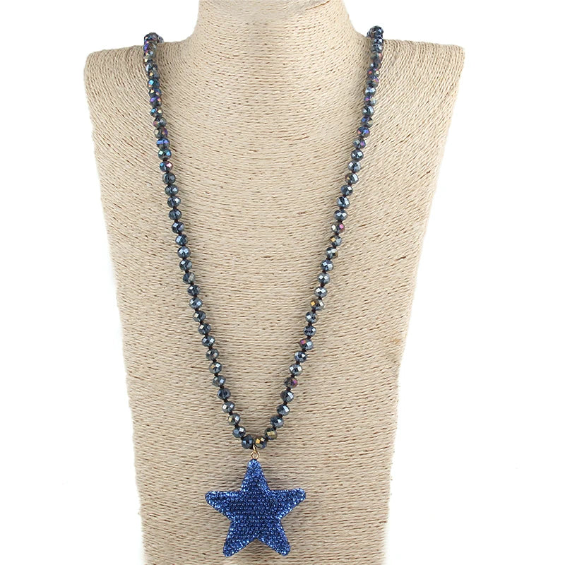 Crystal Star Beaded Necklace - Festigal