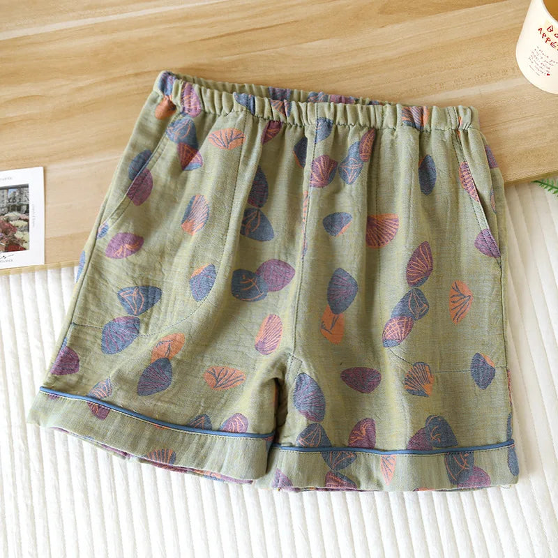Vintage Style Cotton Woven Shorts - Festigal
