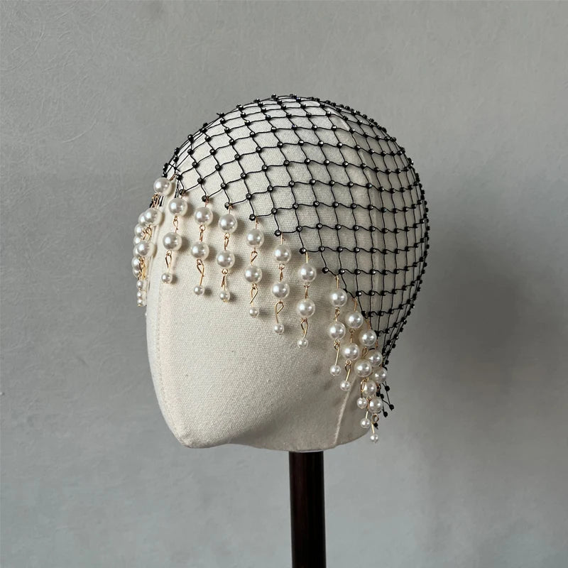 Pearl Net Tassel Hair Accessory - Festigal