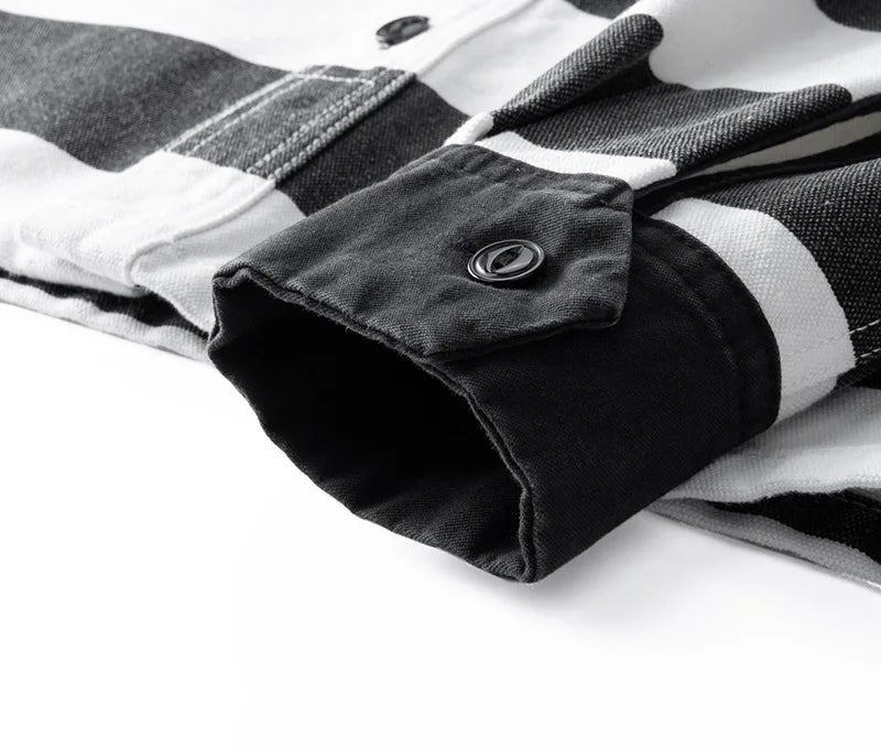 Monochrome Striped Canvas Jacket