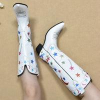 White Celestial Cowboy Boots - Festigal