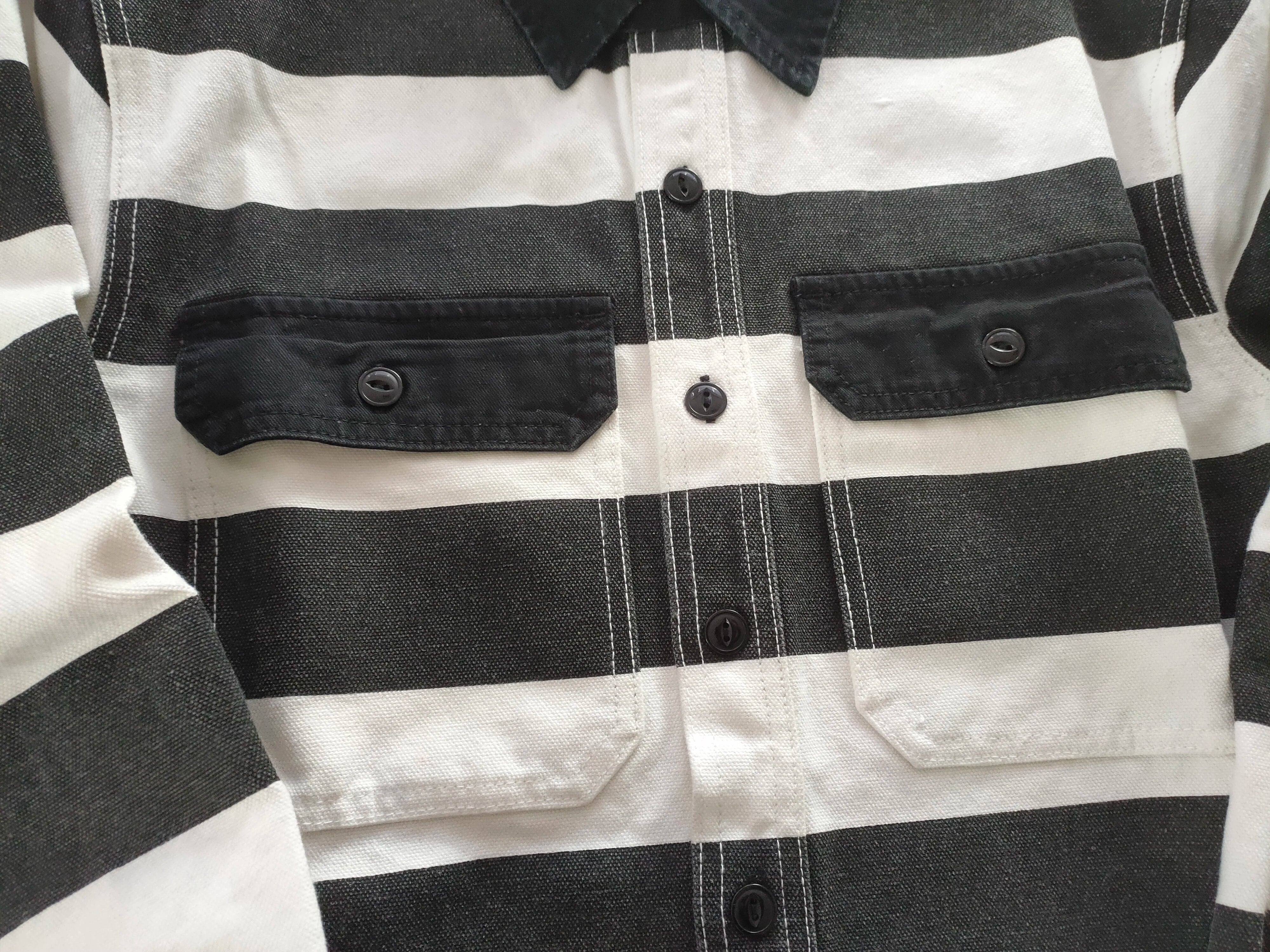 Monochrome Striped Canvas Jacket