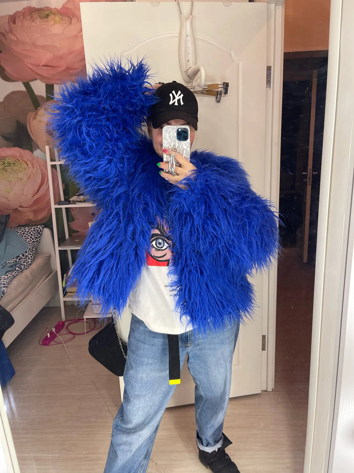 Shaggy Faux Fur Jacket Coat - Festigal