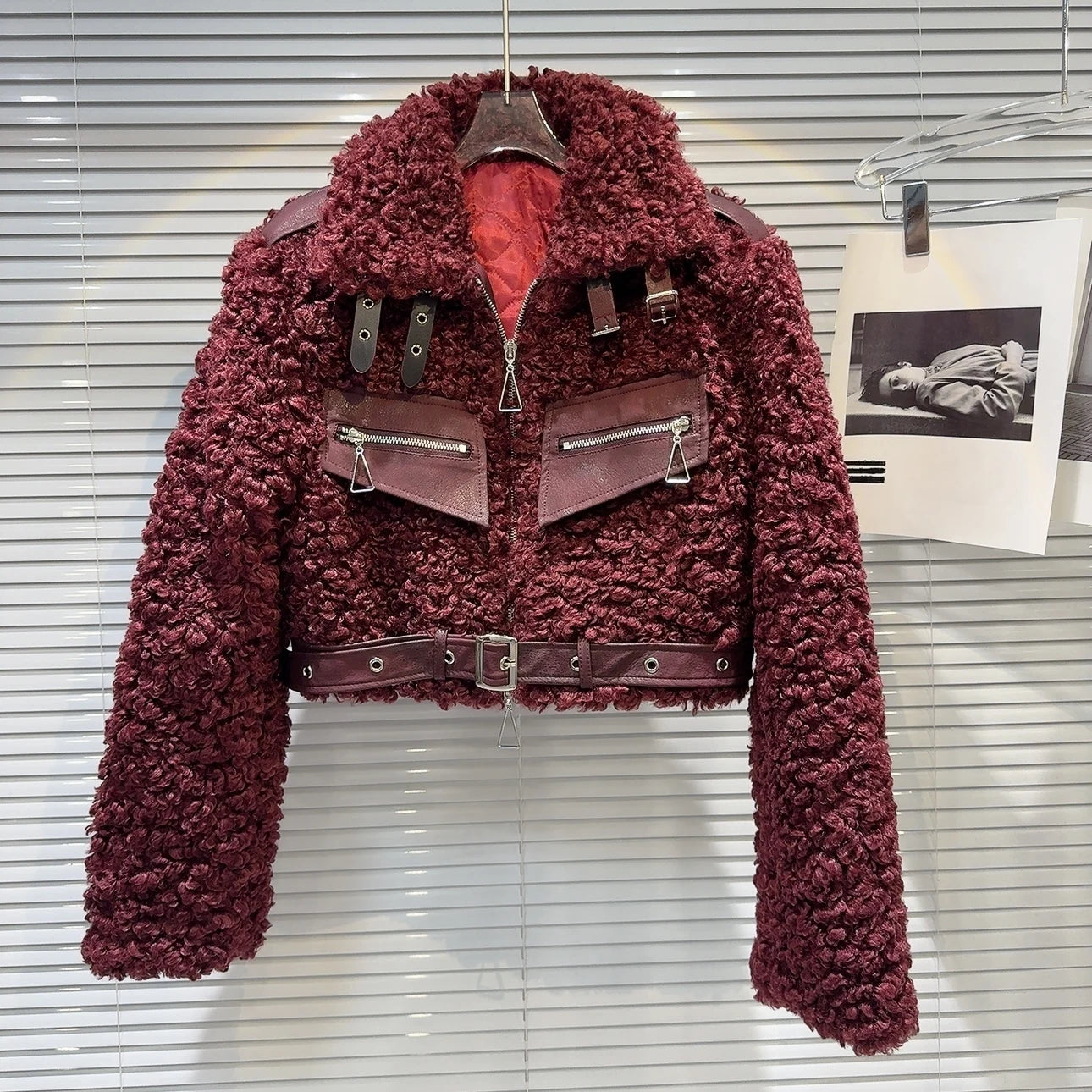 Faux Lambswool Cropped Jacket - Festigal