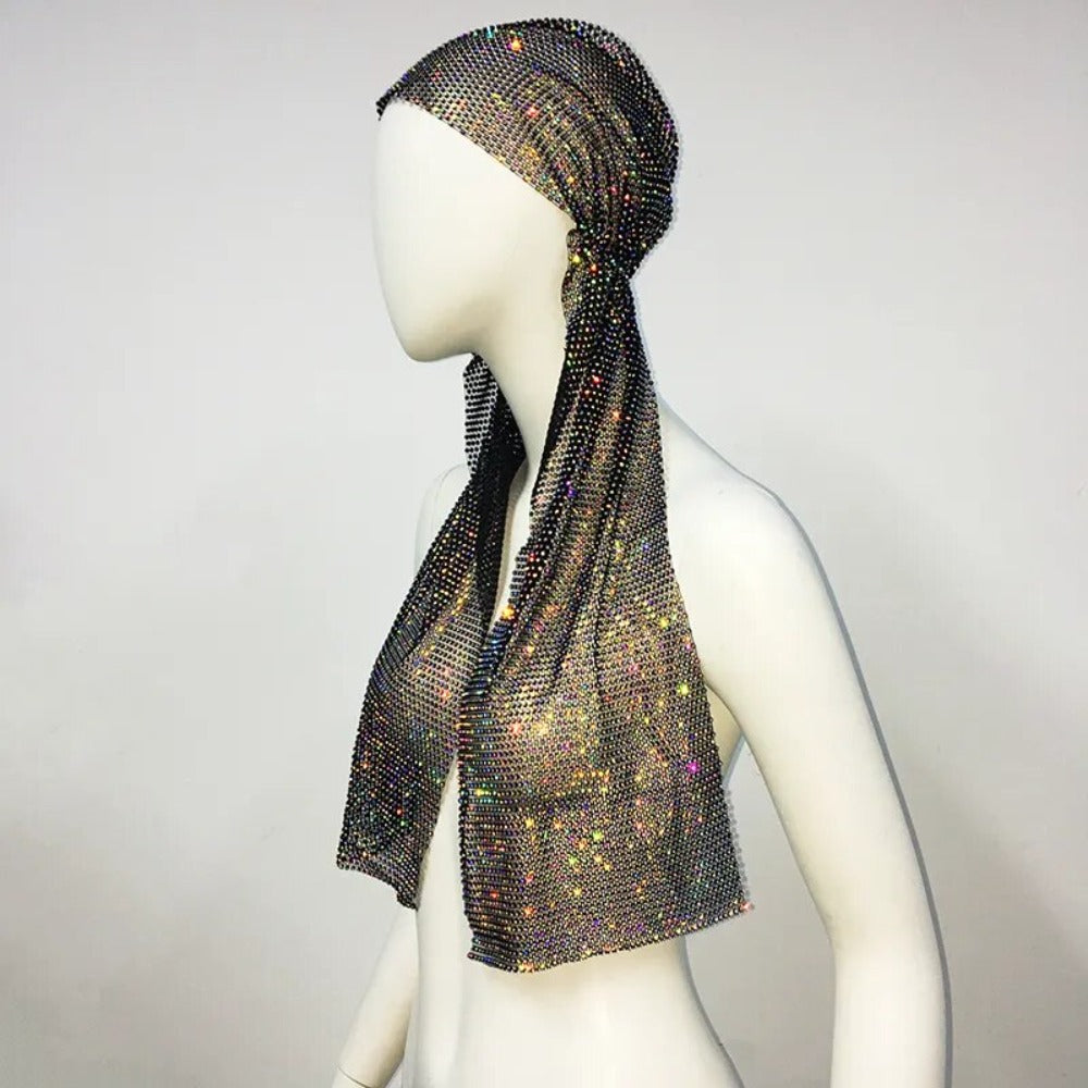 Rihanna Style Rhinestone Bandana - Festigal