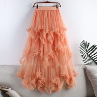 Gauze Asymmetrical Midi Skirt - Festigal