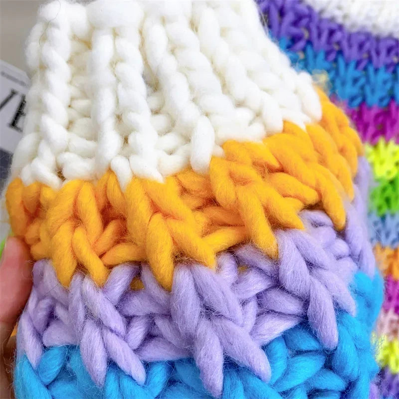 Rainbow Chunky Knit Sweater - Festigal