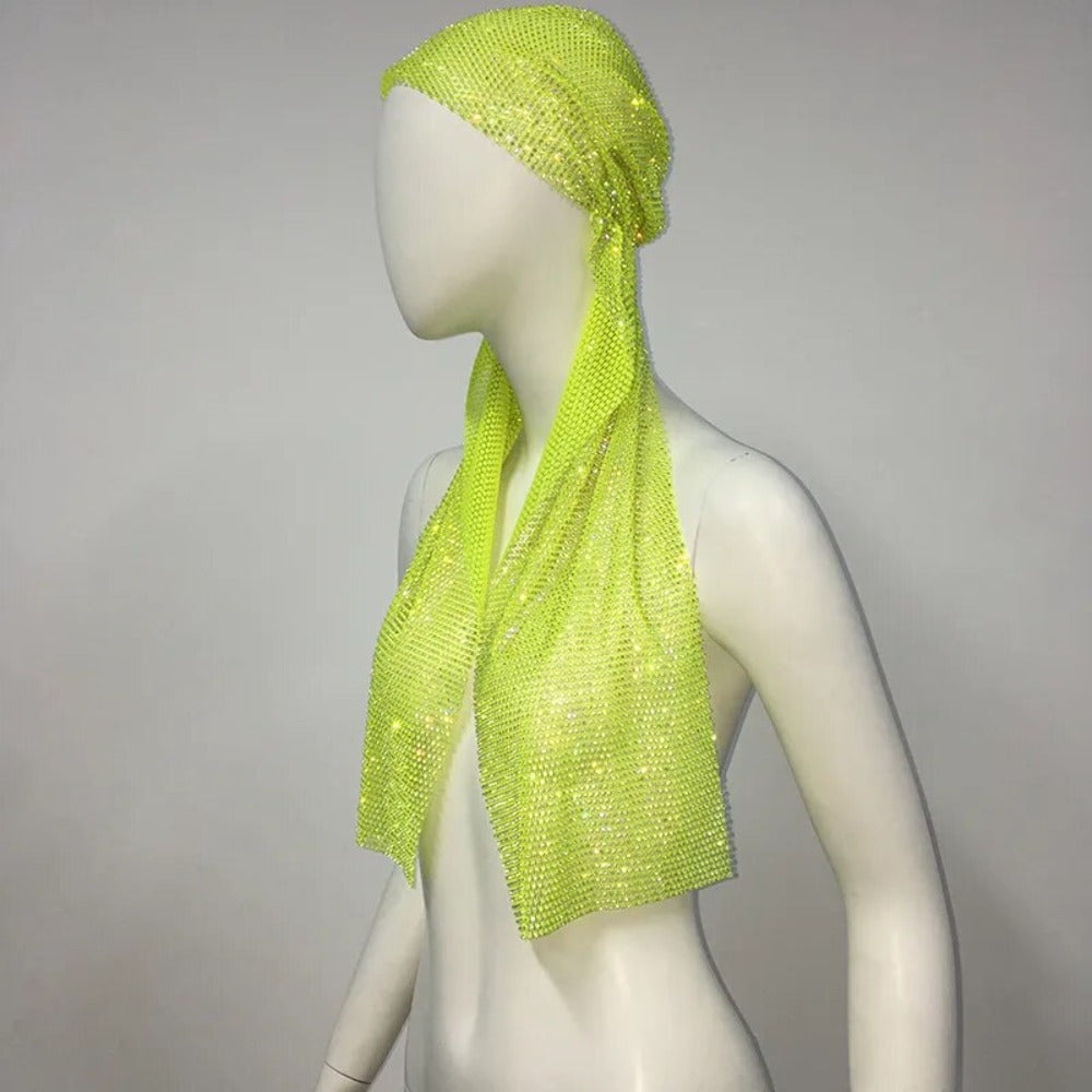 Rihanna Style Rhinestone Bandana - Festigal