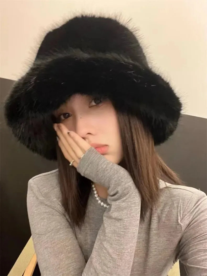 Faux Fur Bucket Hats - Festigal