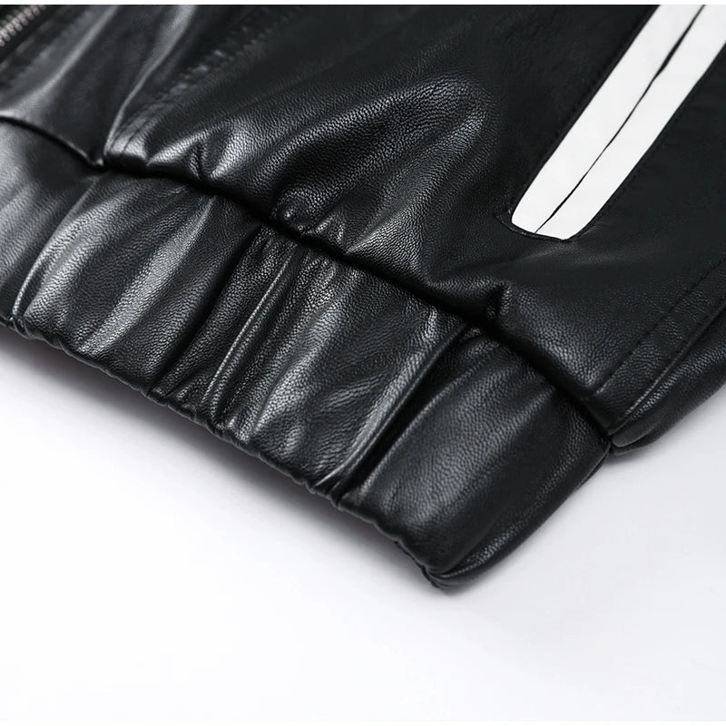 Pink Bow Motorcycle PU Leather Jacket - Festigal